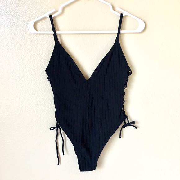 Zara Other - NEW Zara One Piece Swimsuit Lace Up Side S